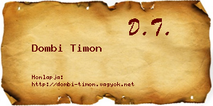 Dombi Timon névjegykártya
